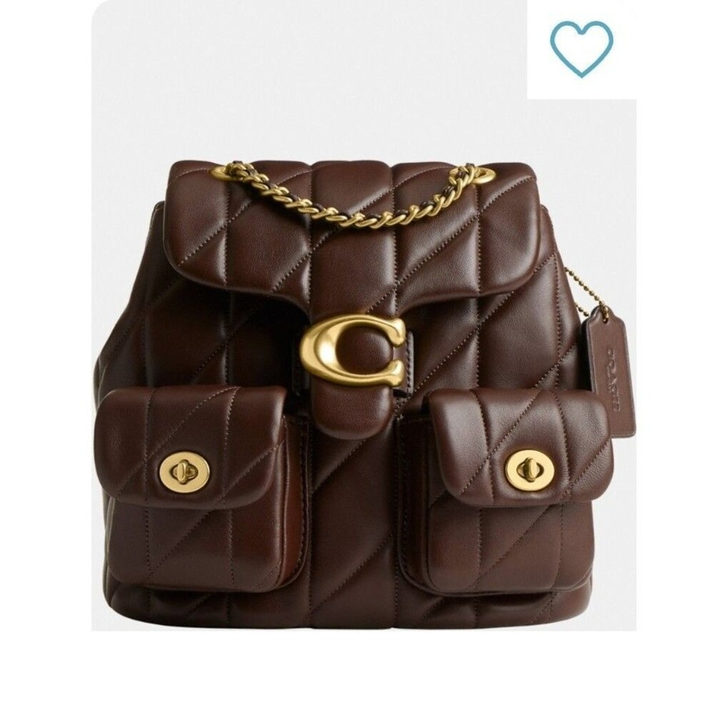 Coach Tabby quilted Backpack MAPLE